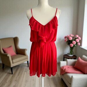 BCBGENERATION Orange Ruffle Sundress Size S NEW New without tags